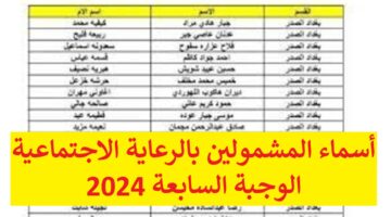 “متاح  pdf مظلتي” رابط أسماء المشمولين بالرعاية الاجتماعية الوجبة السابعة 2024 spa.gov.iq وزارة العمل العراقية