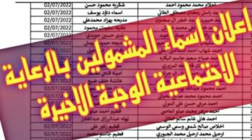 بالرابط والخطوات .. كيفية الاستعلام عن أسماء المشمولين في الرعاية الاجتماعية الوجبة الأخيرة 2024