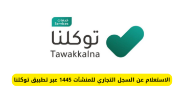 الاستعلام عن السجل التجاري للمنشآت 1445 عبر تطبيق توكلنا ta.sdaia.gov.sa