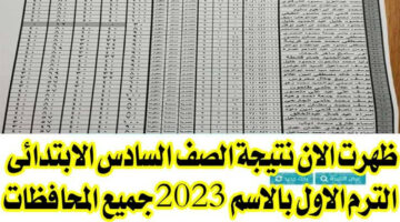 رابط مباشر.. طريقة الاستعلام عن نتيجة الصف السادس الابتدائي 2024