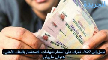 تصل إلى 27%.. تعرف على أسعار شهادات الاستثمار بالبنك الأهلي.. هتبقى مليونير