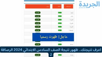 اعرف نتيجتك.. ظهور نتيجة الصف السادس الابتدائي 2024 الرصافة 2