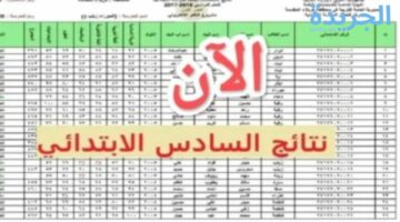 بصيغة PDF .. رابط استخراج نتائج السادس الابتدائي 2024 ديالي الدور الأول عبر موقع نتائجنا