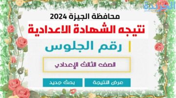 من هنا.. نتيجة الشهادة الإعدادية محافظة الجيزة 2024 بالاسم ورقم الجلوس