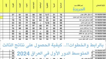 بالرابط والخطوات!!.. كيفية الحصول على نتائج الثالث المتوسط الدور الأول في العراق 2024