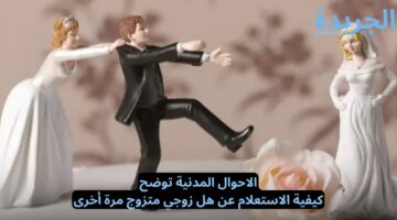 الاحوال المدنية توضح.. كيفية الاستعلام عن هل زوجي متزوج مرة أخرى