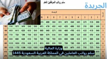 وزارة المالية.. تعلن عن سلم رواتب العاملين في المملكة العربية السعودية 1445