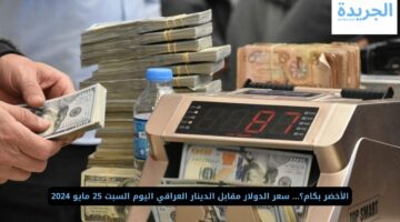 الأخضر بكام؟… سعر الدولار مقابل الدينار العراقي اليوم السبت 25 مايو 2024