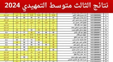 يمكن للجميع العثور على نتائج الصف الثالث المتوسط لعام 2024