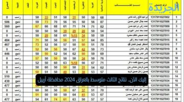 إليك الآن.. نتائج الثالث متوسط 2024 الدور الاول موقع نتائجنا محافظة أربيل