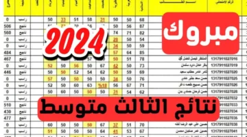 هسسة رابط نتائج الصف الثالث متوسط 2024 عبر موقع نتائجنا results.mlazemna.com