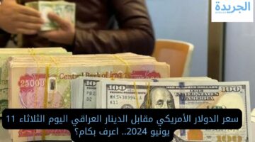 100 دولار بكام دينار.. سعر الدولار الأمريكي مقابل الدينار العراقي اليوم الثلاثاء 11 يونيو 2024.. اعرف بكام؟