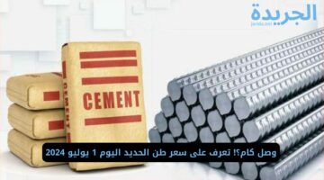 وصل كام؟! تعرف على سعر طن الحديد اليوم 1 يوليو 2024