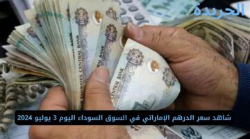 شاهد سعر الدرهم الإماراتي في السوق السوداء اليوم 3 يوليو 2024