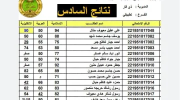 ترفع الان.. الاستعلام عن نتيجة السادس الاعدادي العراق عبر موقع الوزارة