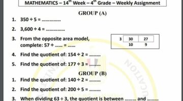 مراجعات نهائية.. لطلاب الصف الرابع الابتدائي.. أسئلة تقييم الاسبوع الـ 14 في الرياضيات لغات – الجريدة
