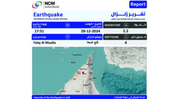 هزة أرضية خفيفة في فلج المعلا دون تأثير – الجريدة