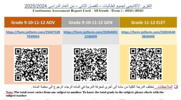 نتائج الطلاب في التقويم الأول للفصل الثاني عبر “الباركود” – الجريدة